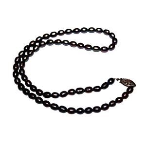 Vintage Genuine Freshwater Pearl Necklace with Sterling Silver Clasp
